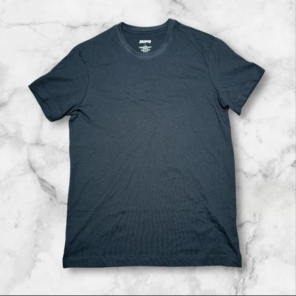 NWT Skims Cotton Classic T-Shirt Tp-tsh-5701m Onyx Medium - Picture 1 of 3